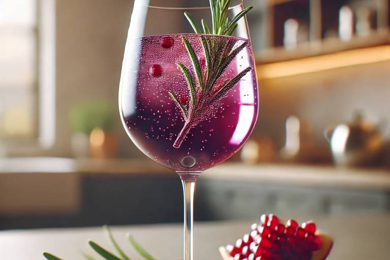 Inspiration image for Alcoholvrije Roze Bessenbubbels met Rozemarijn